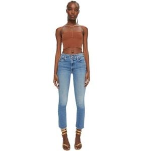 Mother - NWT The Mid Rise Dazzler Straight Ankle Fray Riding The Cliffside Sz 25